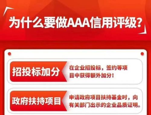 AAA信用評(píng)級(jí)認(rèn)證為什么是企業(yè)必備證書，有什么好處？